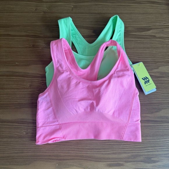Women's Seamless Racer Small Support Midline Sports Bra -‎ All In Motion Bundle - Picture 1 of 5